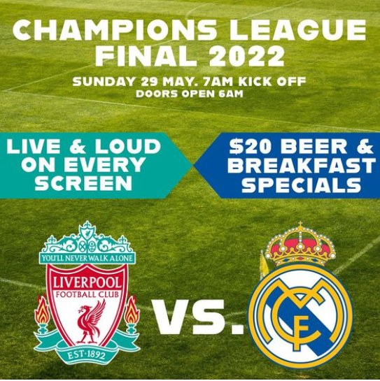 Champions League Final - Live at The Good Home Birkenhead